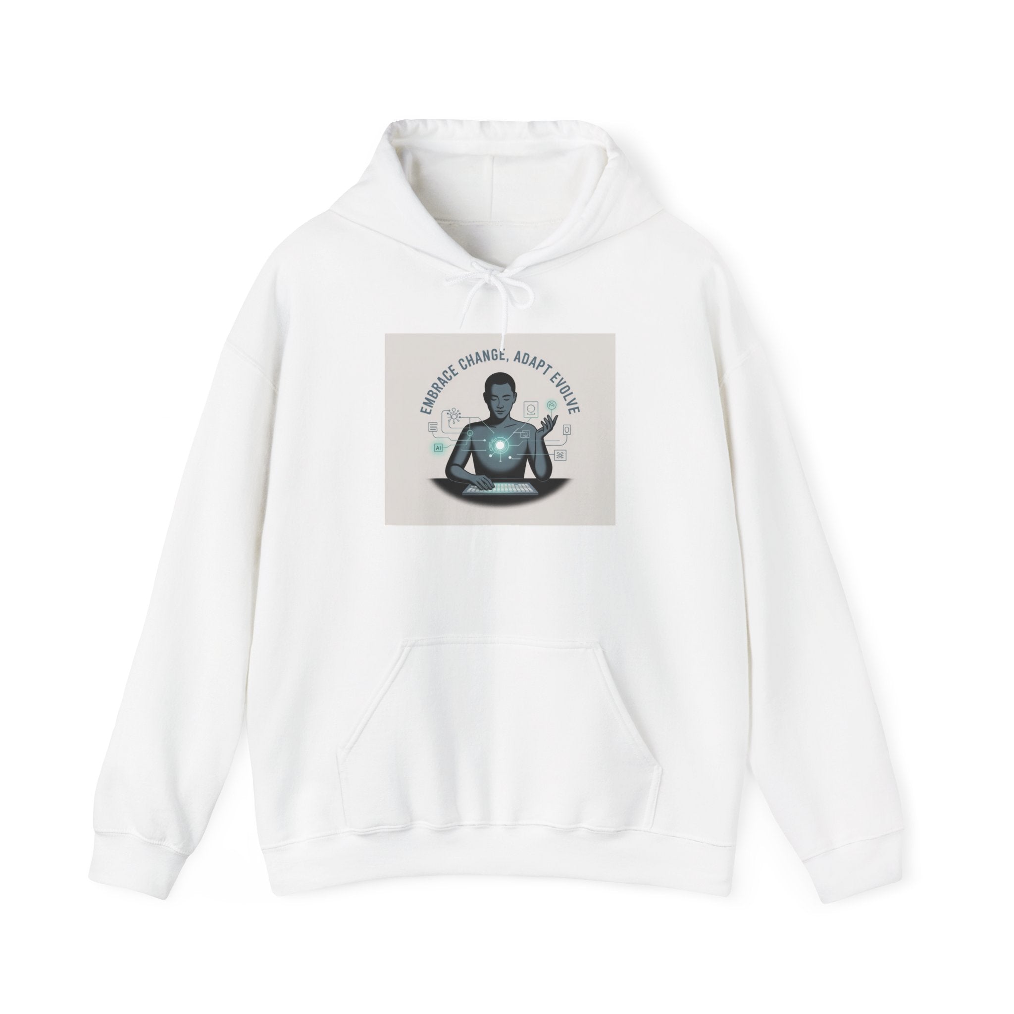Meditating Alien Hoodie — "Be Cosmic. Careful. Adapt." Spiritual Sci‑Fi Sweatshirt