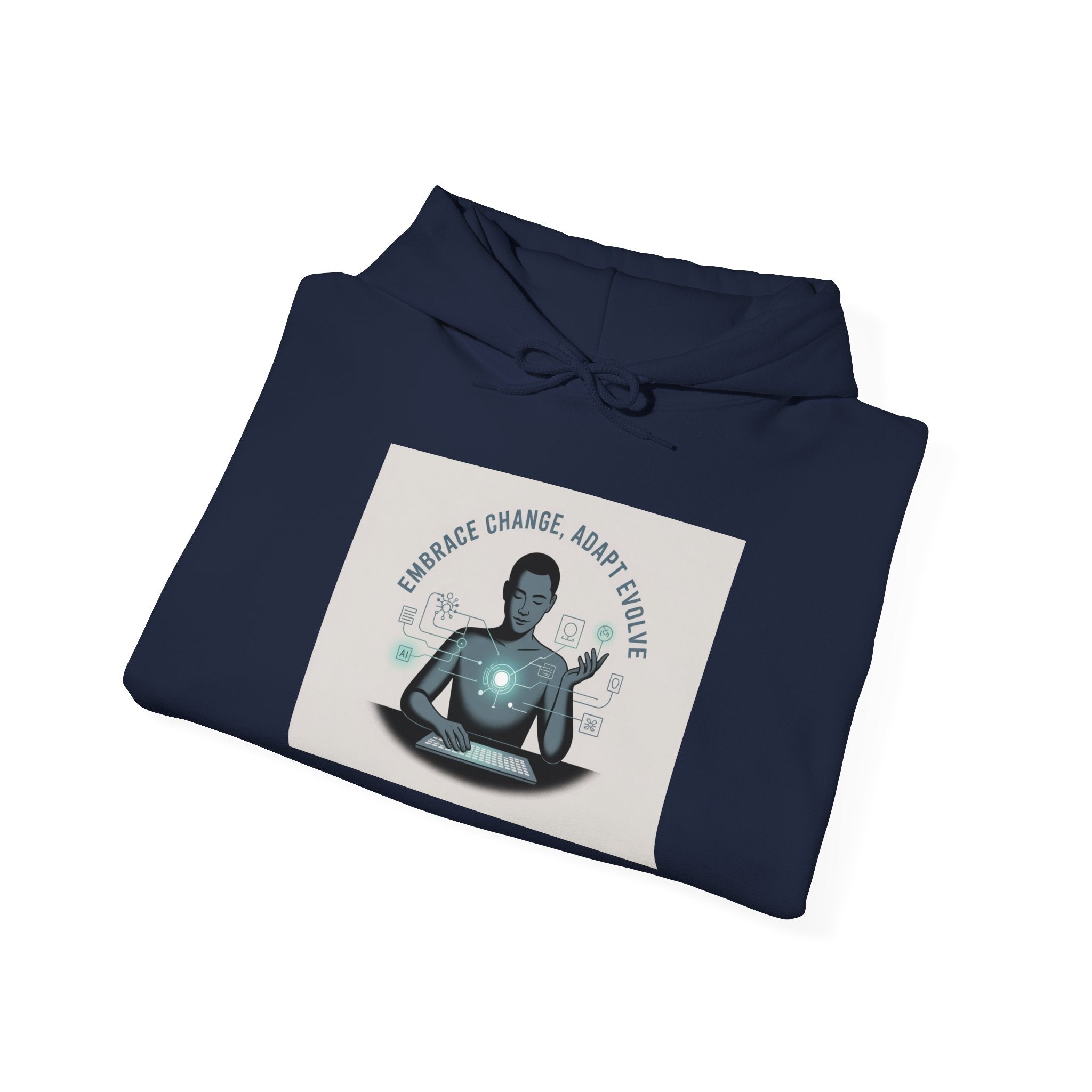Meditating Alien Hoodie — "Be Cosmic. Careful. Adapt." Spiritual Sci‑Fi Sweatshirt