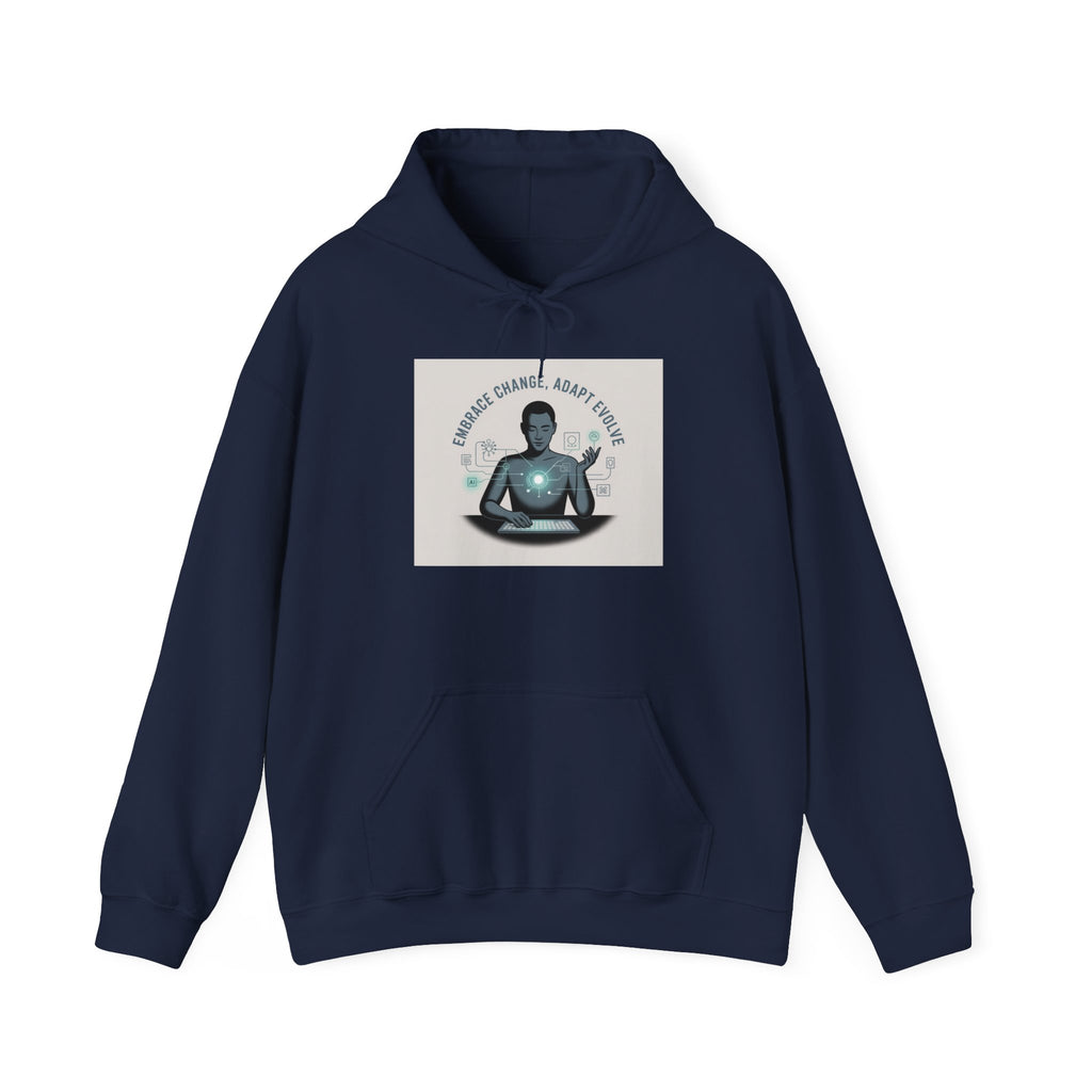 Meditating Alien Hoodie — "Be Cosmic. Careful. Adapt." Spiritual Sci‑Fi Sweatshirt