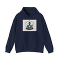 Meditating Alien Hoodie — "Be Cosmic. Careful. Adapt." Spiritual Sci‑Fi Sweatshirt
