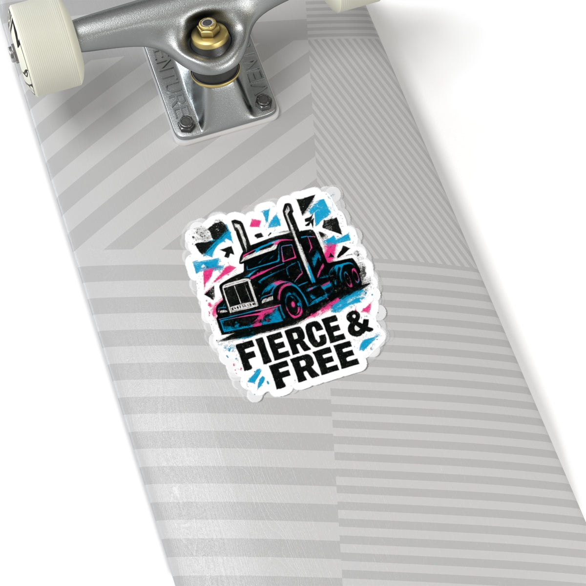 Fierce & Free Truck Sticker — Kiss-Cut Semi Truck Decal