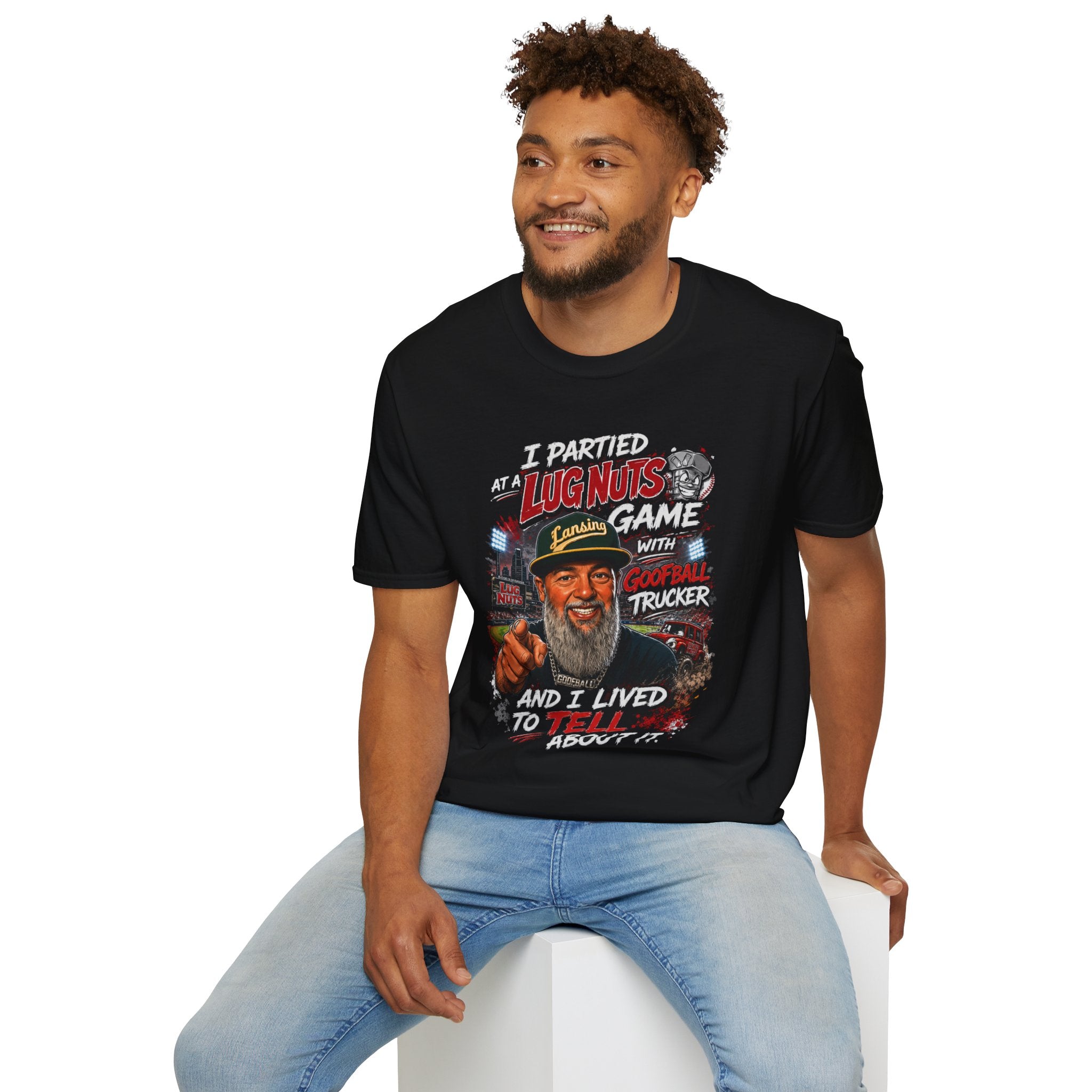 I Partied with GoofballTrucker T-Shirt – Lansing Lugnuts Edition