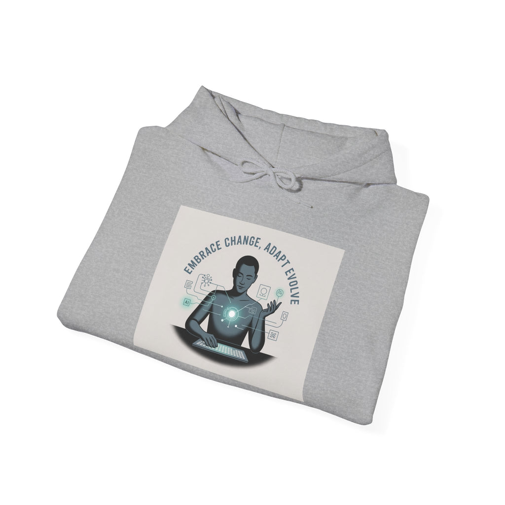 Meditating Alien Hoodie — "Be Cosmic. Careful. Adapt." Spiritual Sci‑Fi Sweatshirt