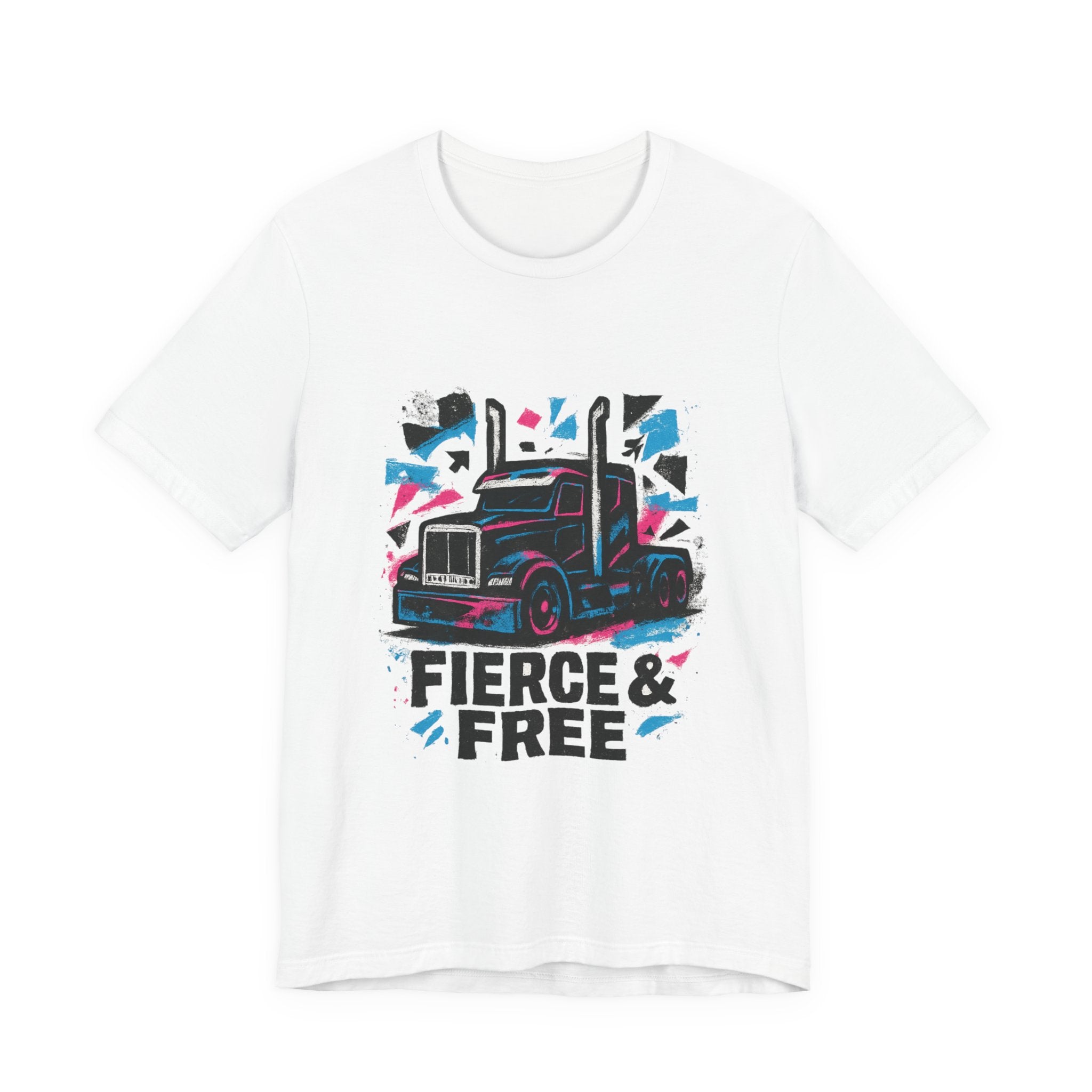Fierce & Free Truck Tee — Retro Semi-Truck Graphic T-Shirt