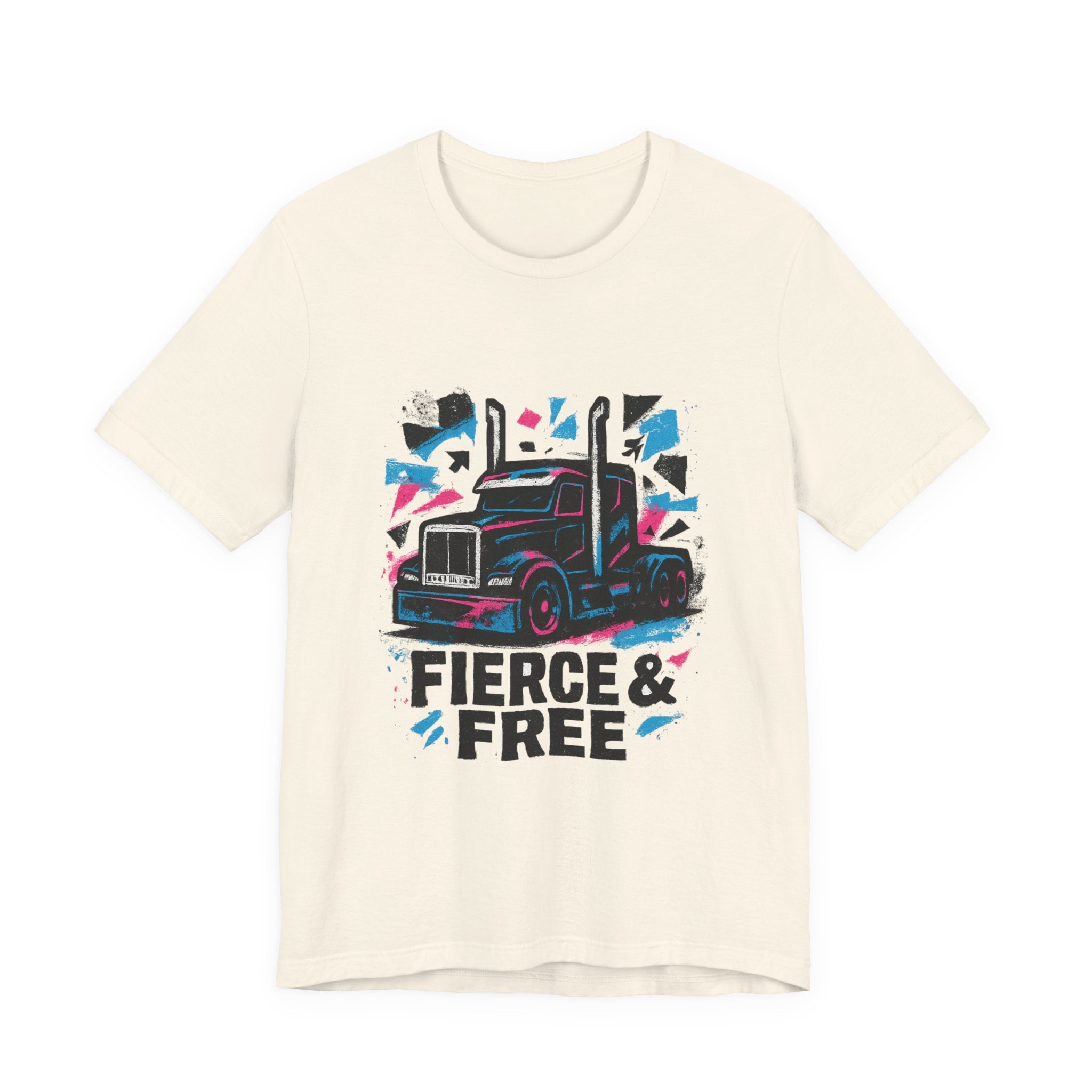 Fierce & Free Truck Tee — Retro Semi-Truck Graphic T-Shirt