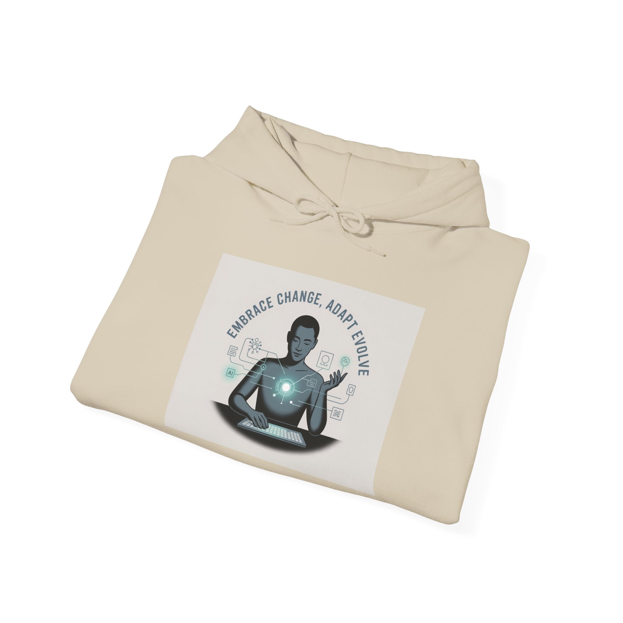 Meditating Alien Hoodie — "Be Cosmic. Careful. Adapt." Spiritual Sci‑Fi Sweatshirt