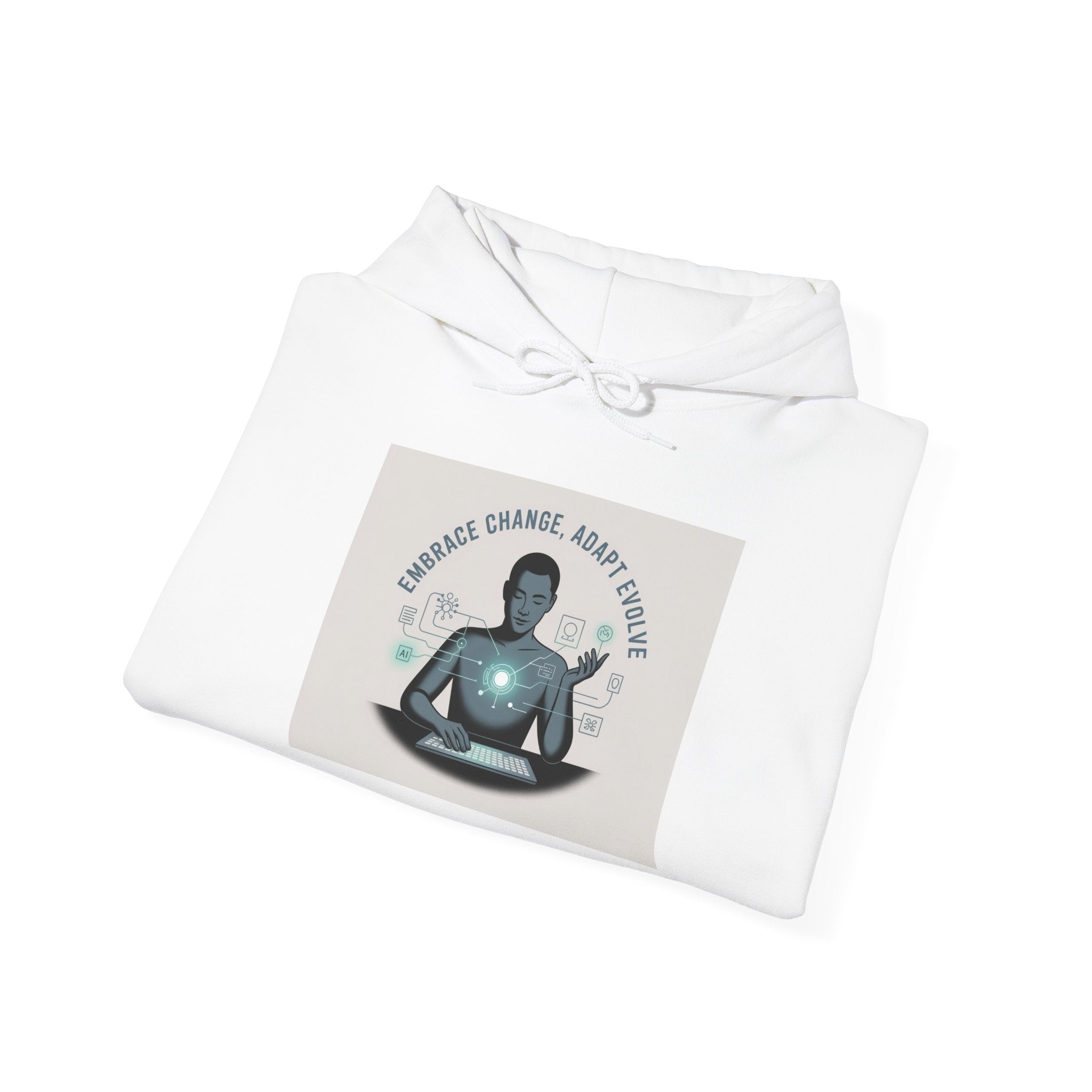 Meditating Alien Hoodie — "Be Cosmic. Careful. Adapt." Spiritual Sci‑Fi Sweatshirt