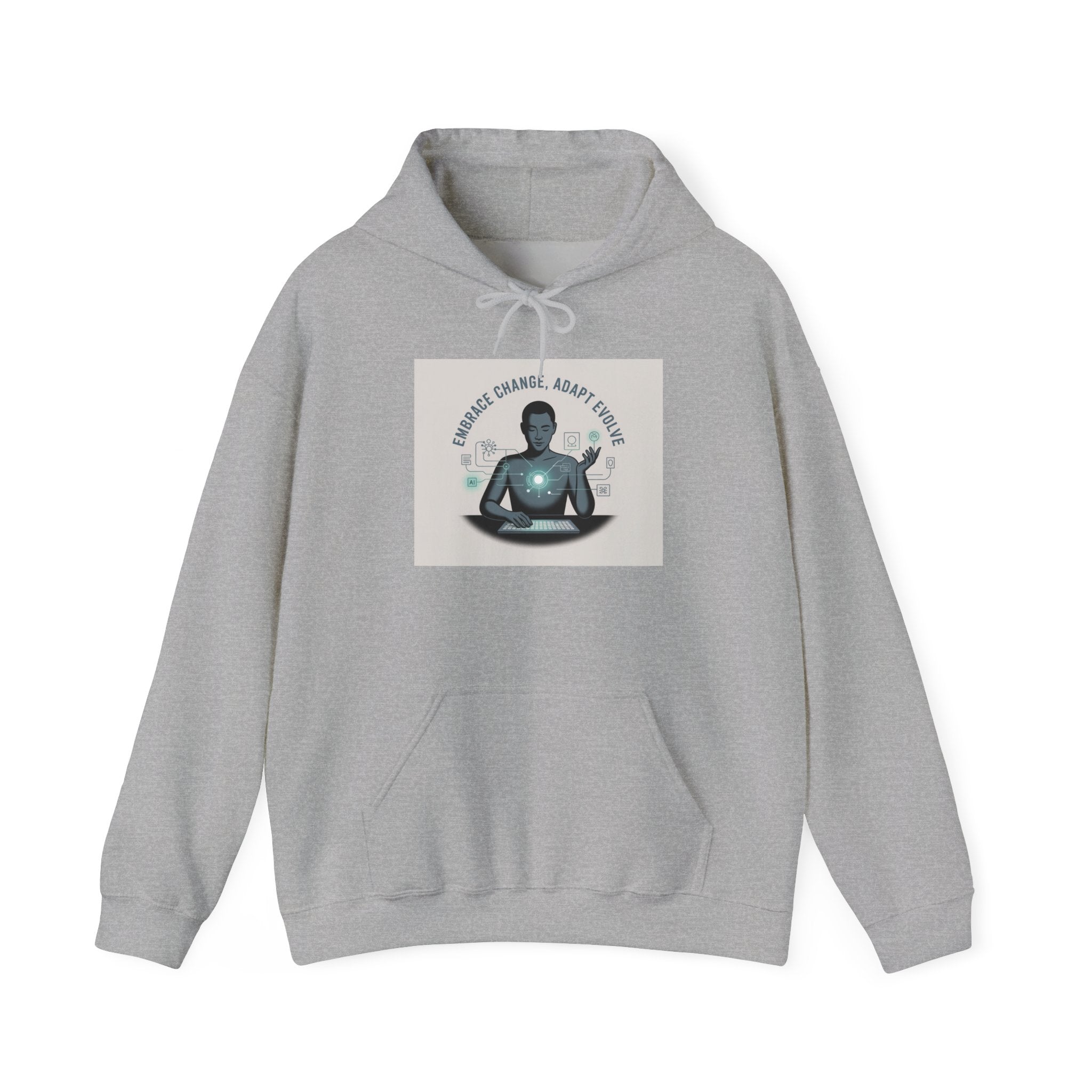 Meditating Alien Hoodie — "Be Cosmic. Careful. Adapt." Spiritual Sci‑Fi Sweatshirt